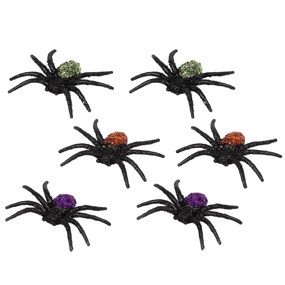 ATOSA Spiders 7.5x5.5x1.3 cm 6 Pieces Decor