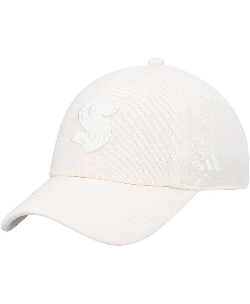 adidas men's Cream Seattle Kraken Zero Dye Slouch Adjustable Hat