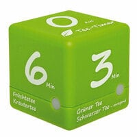 TFA CUBE TIMER - Digital kitchen timer - Green,White - 6 min - Plastic - Freestanding - AAA