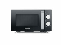 SEVERIN MW 7761 - Countertop - Solo microwave - 20 L - 1000 W - Rotary - Black - Stainless steel