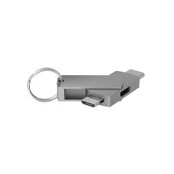 Terratec 272989 кабельный разъем/переходник USB Type-C 2 x Micro-USB Серебристый