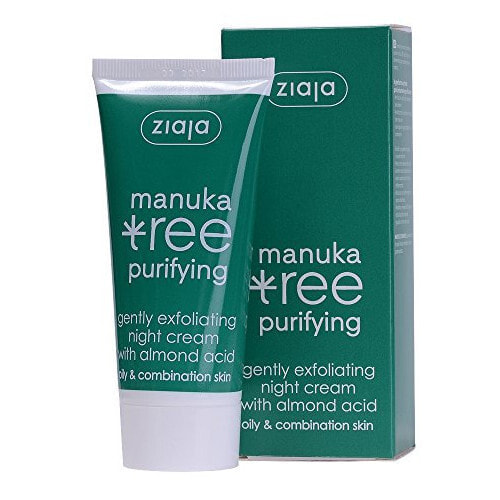Ziaja  Manuka Tree Purifying Gently Exfoliating Night Cream Ночной отшелушивающий крем с миндальной кислотой 50 мл