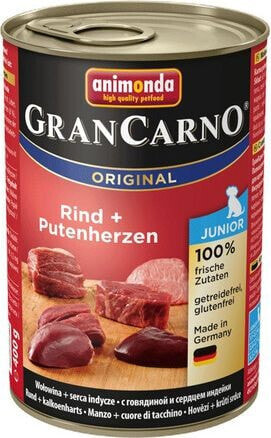 Animonda GranCarno Original Junior Wołowina i serca 800g