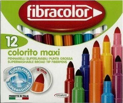 Маркер Fibracolor Mazaki Colorito maxi 12 kol. FIBRACOLOR