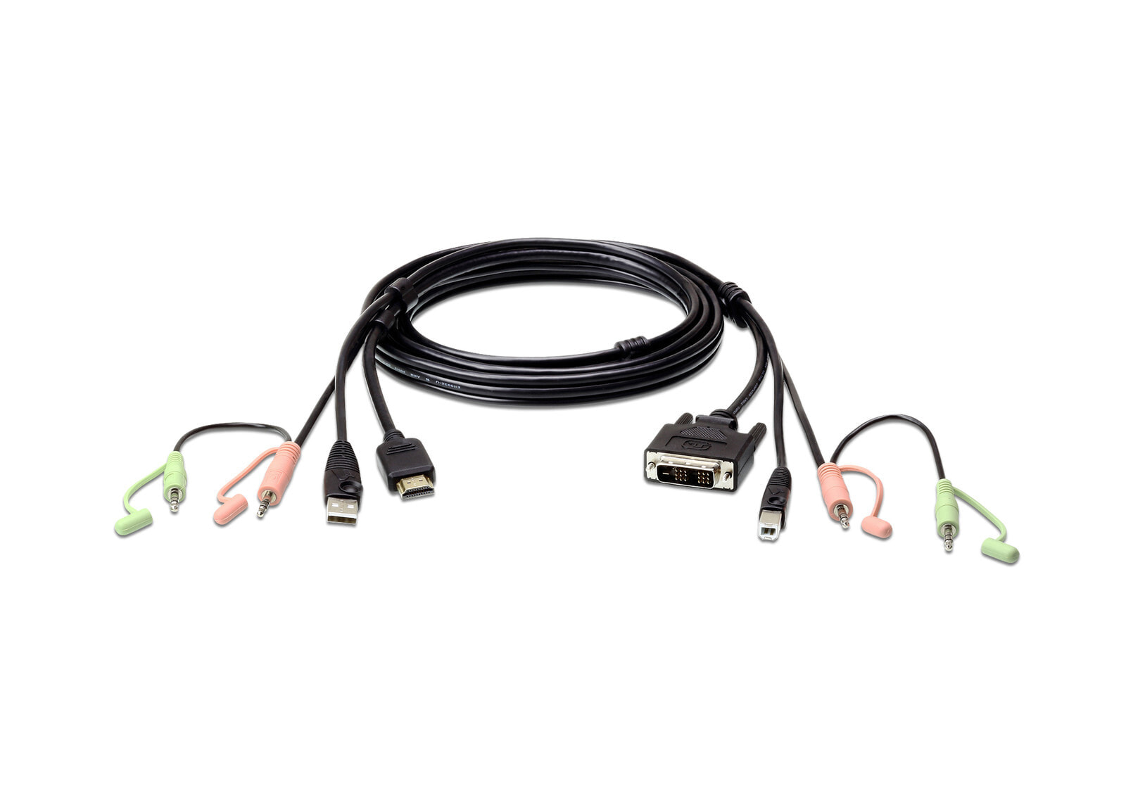 Aten 2L-7D02DH кабельный разъем/переходник HDMI DVI-D Черный