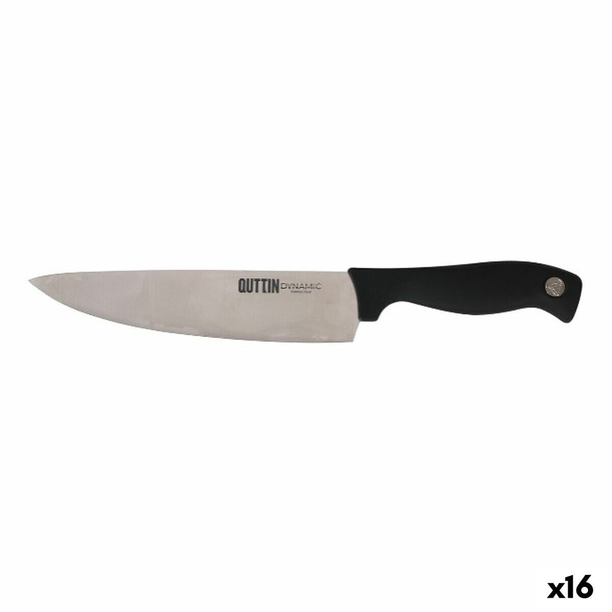 Kitchen Knife Quttin Dynamic Black Silver 20 cm (16 Units)