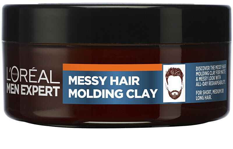 Styling clay for hair Men Expert (Messy Hair Molding Clay) 75 ml