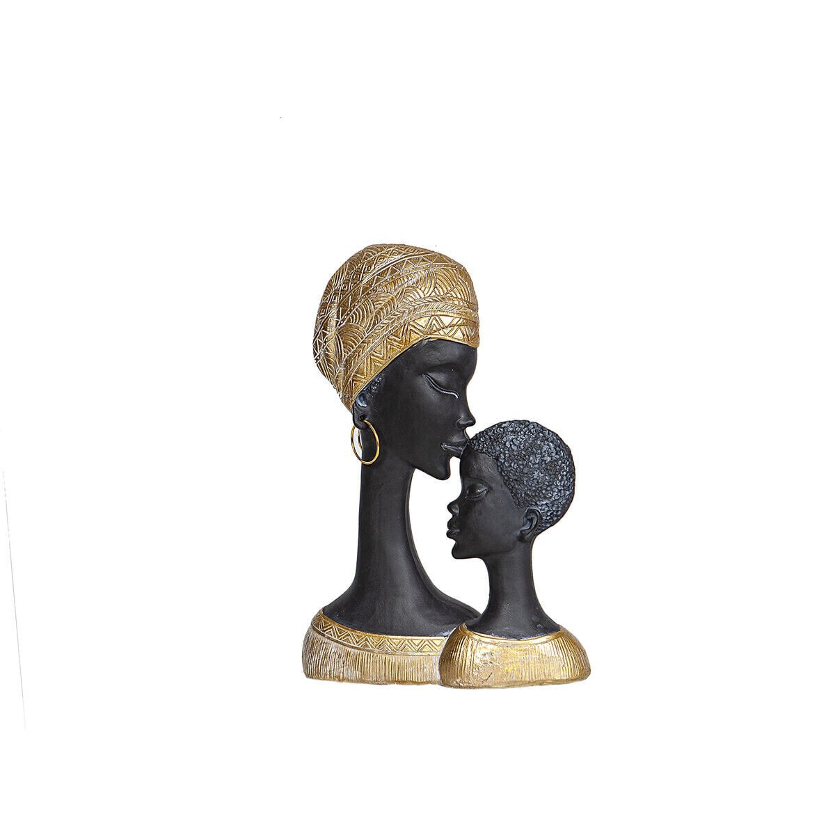 Bust Romimex Brown Resin African Woman 19 x 27 x 6 cm