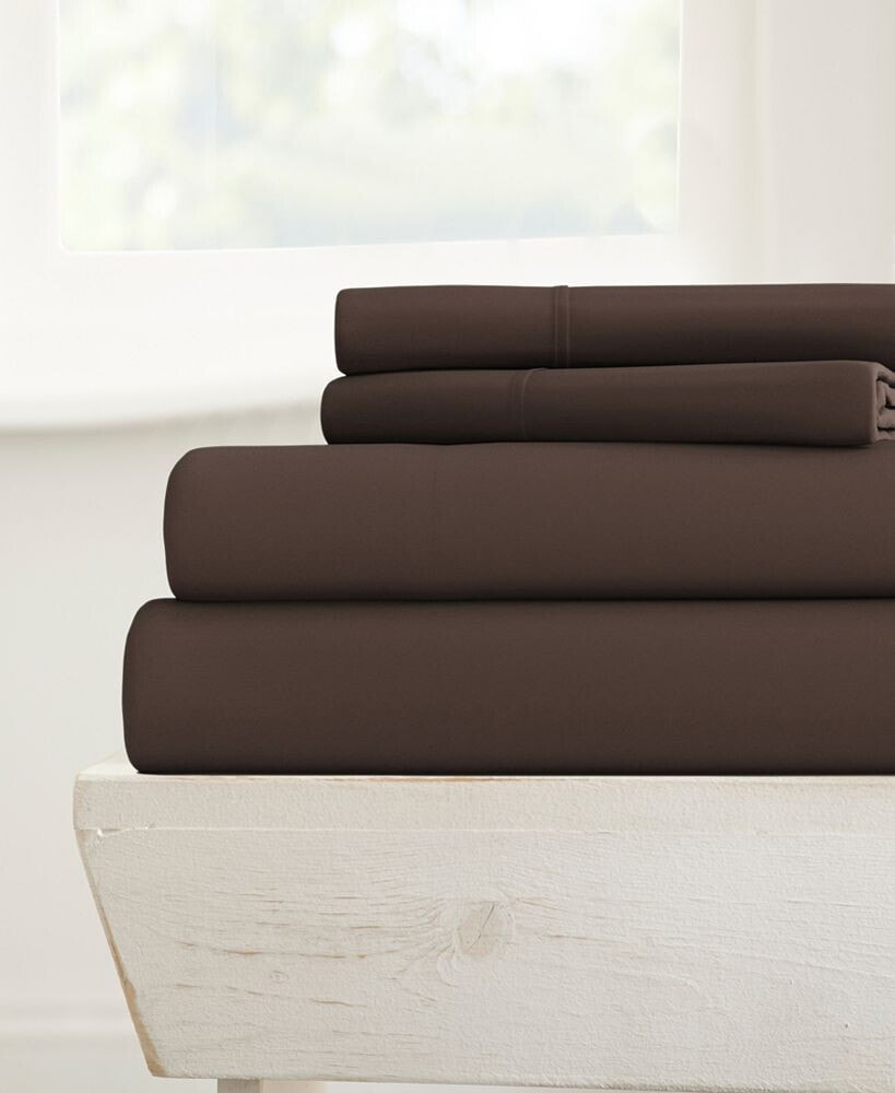 ienjoy Home style Simplified by The Home Collection 4 Piece Bed Sheet Set, Full