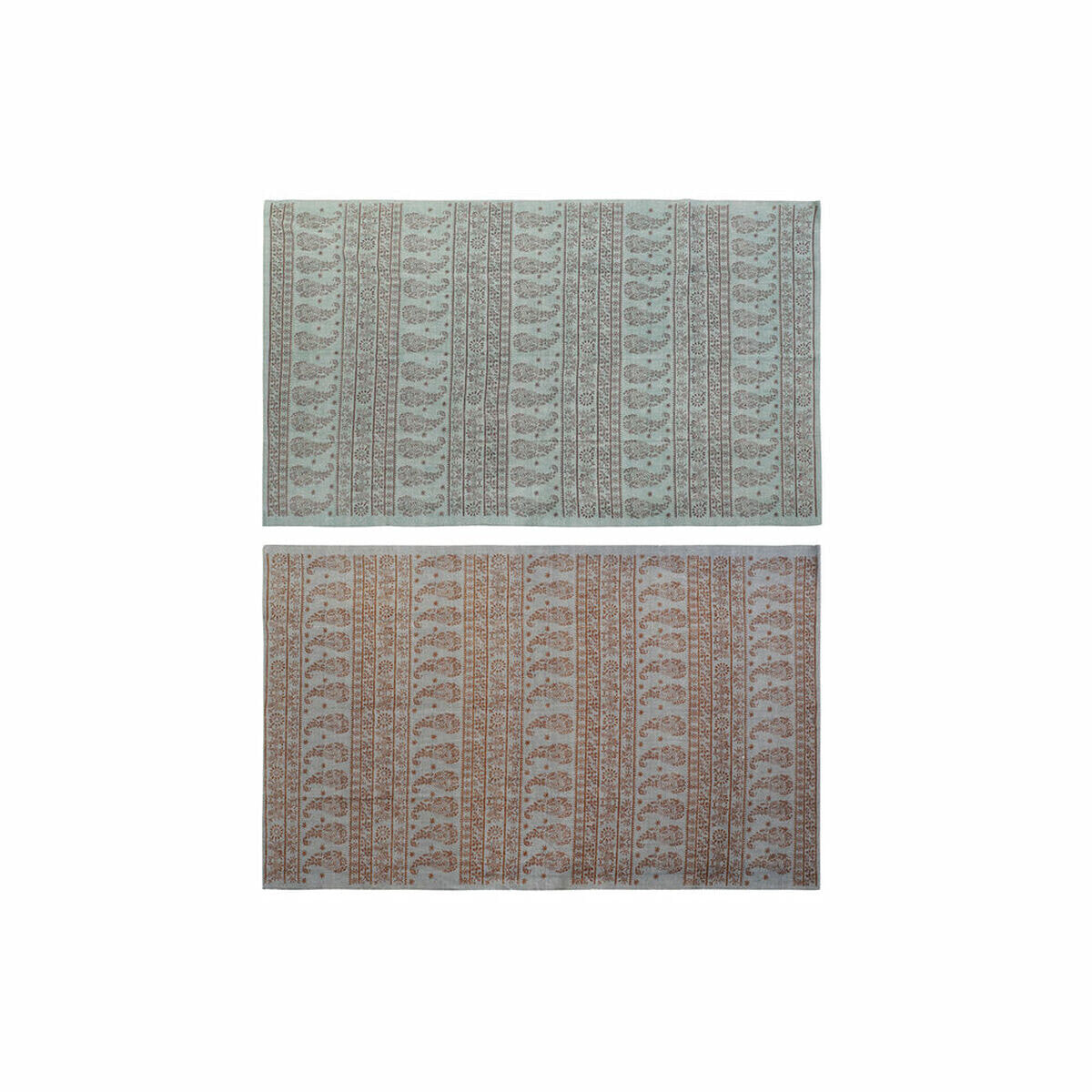 Carpet DKD Home Decor 120 x 180 x 0,4 cm Blue Polyester Green Arab (2 Units)