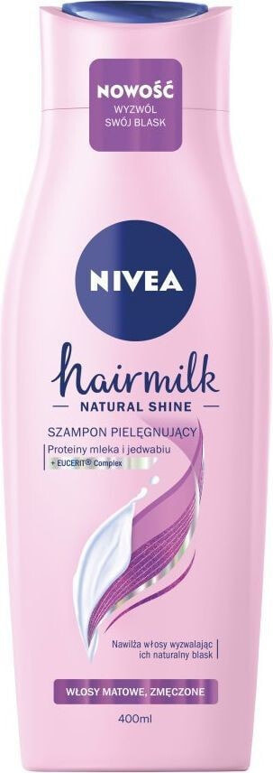 Шампунь для волос Nivea Hair Milk Szampon do włosów matowych i zmęczonych 400 ml