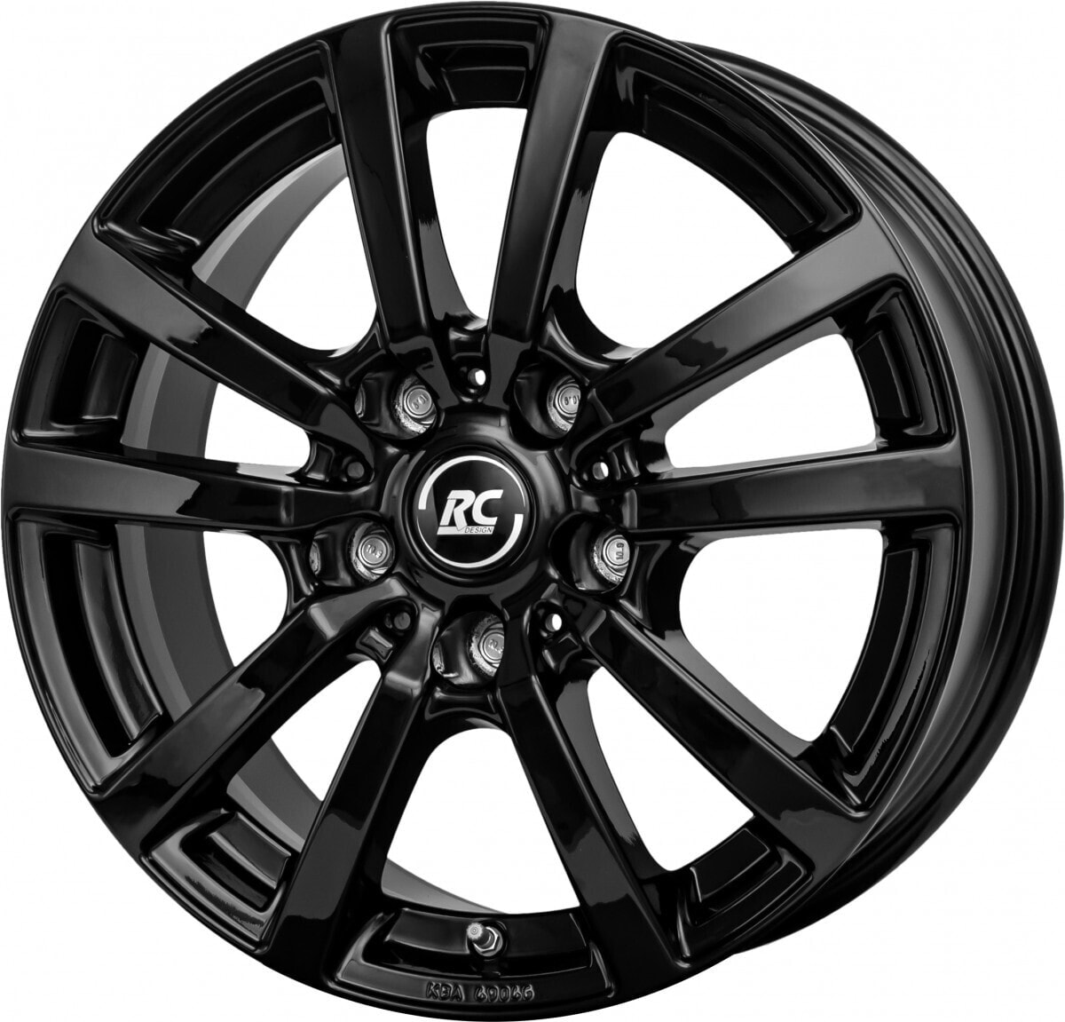 Колесный диск литой RC-Design RC25 schwarz lackiert 7.5x17 ET44.5 - LK5/127 ML71.6