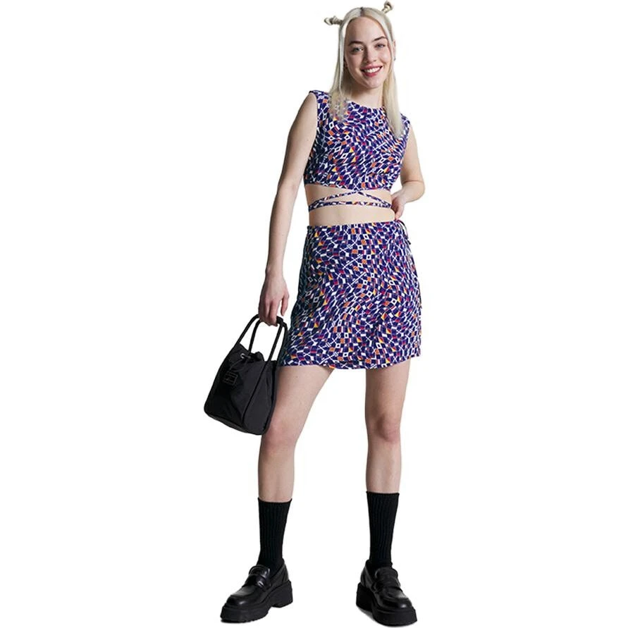 Tommy Hilfiger Casual Short Skirts Women's Red White Blue Plaid 0G0