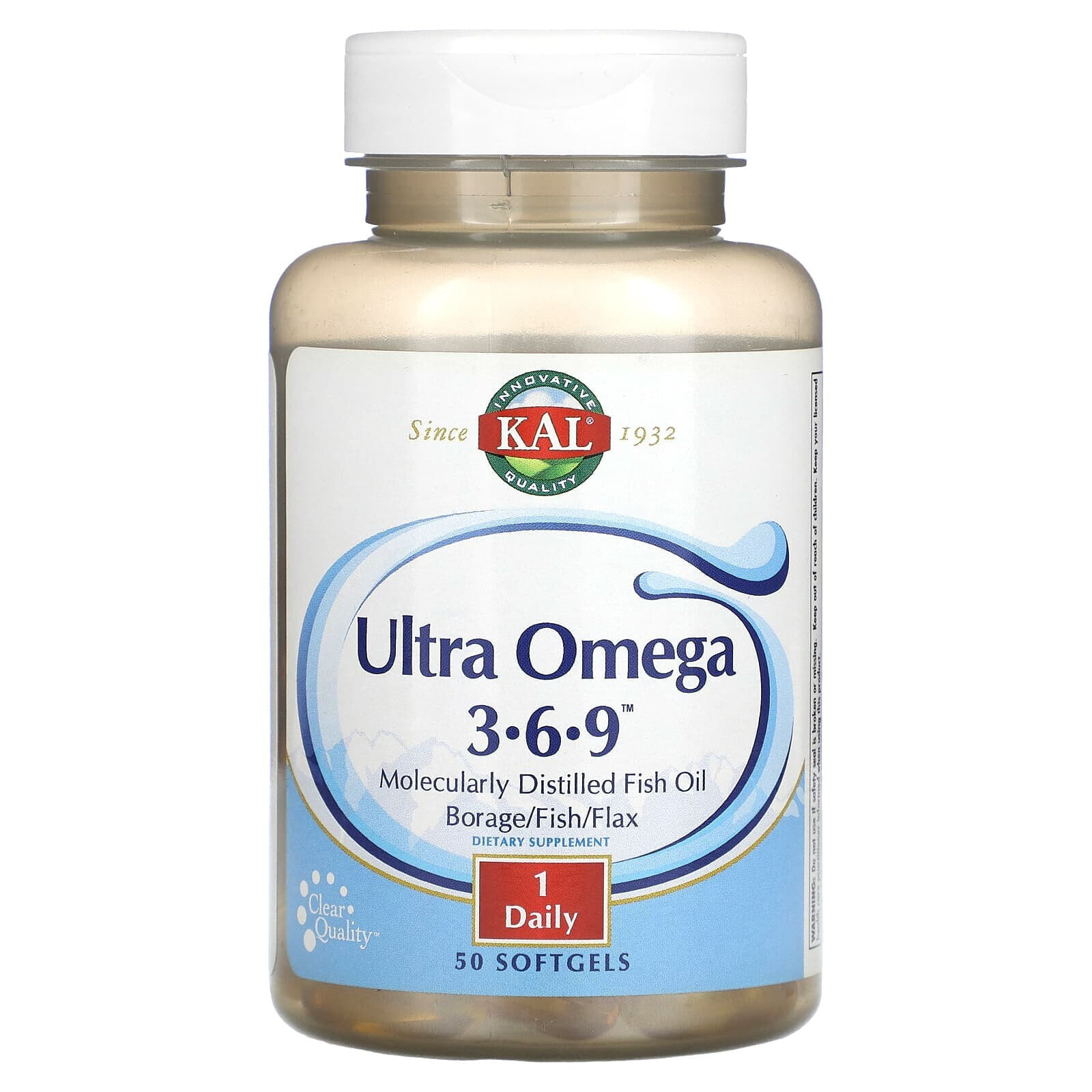 KAL, Ultra Omega 3, 6, 9, 50 мягких таблеток