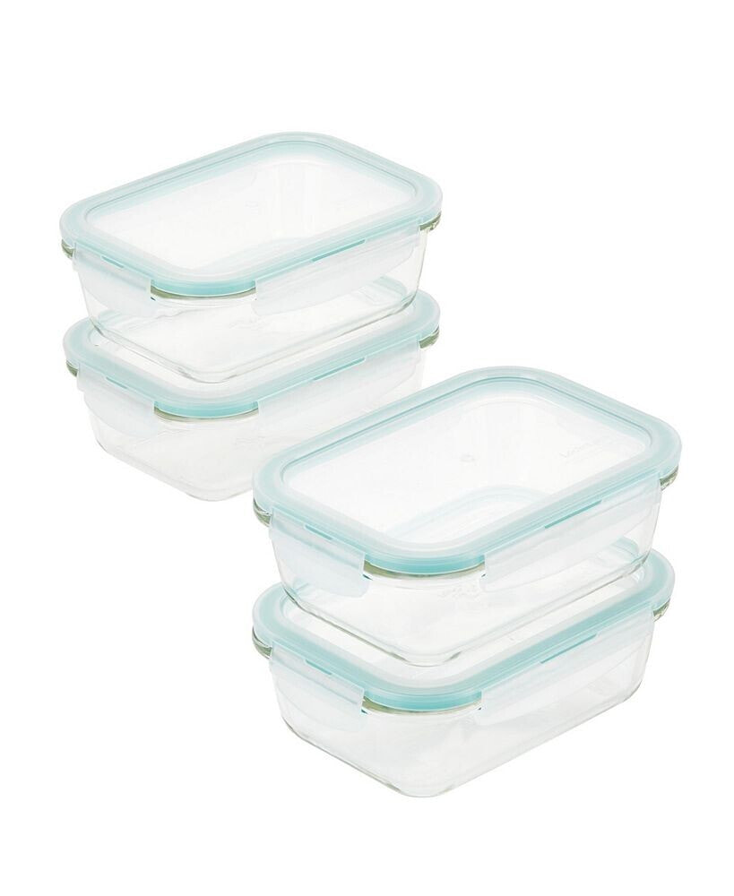 Lock n Lock purely Better™ Glass 8-Pc. Rectangular Food Storage Containers, 21-Oz.