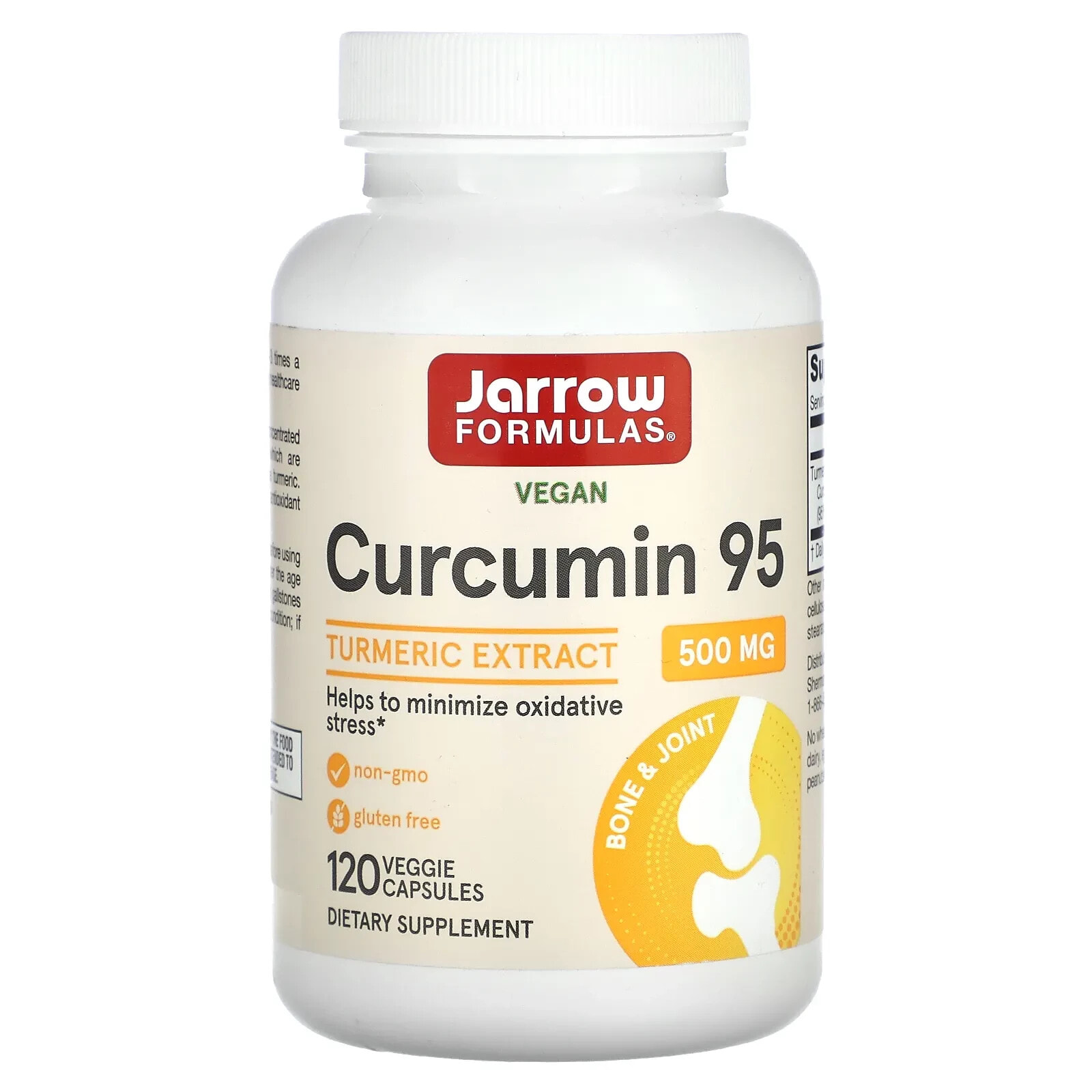 Jarrow Formulas, Curcumin 95, Turmeric Extract, 500 mg, 120 Veggie Caps
