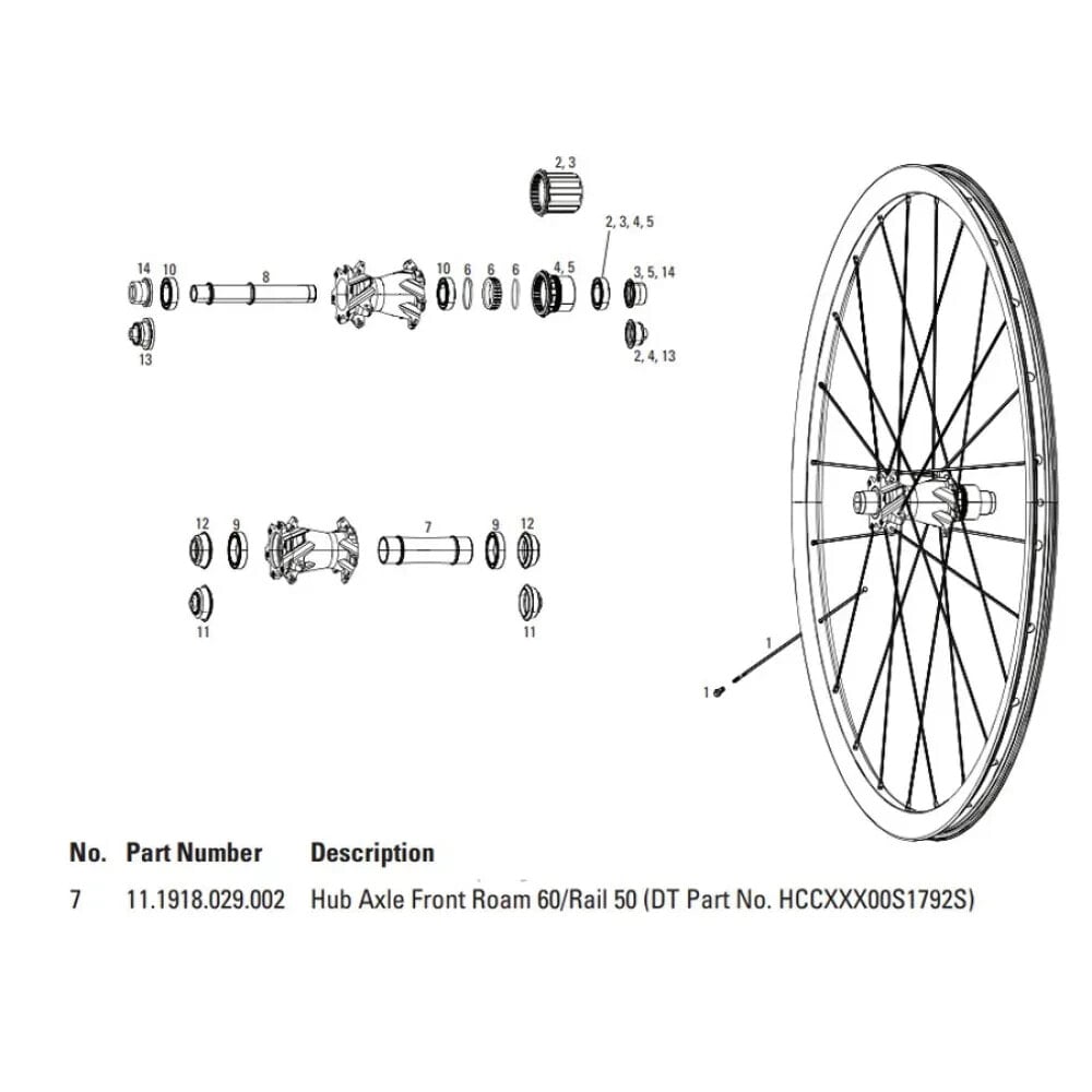 SRAM Roam 60/Rail 50 Hub Axle Front