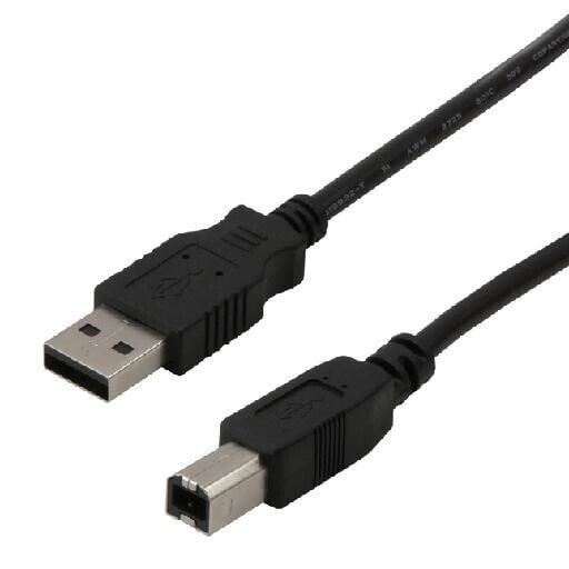 MCL Samar MCL 5m USB A/USB B - 5 m - USB A - USB B - USB 2.0 - Male/Male - Black