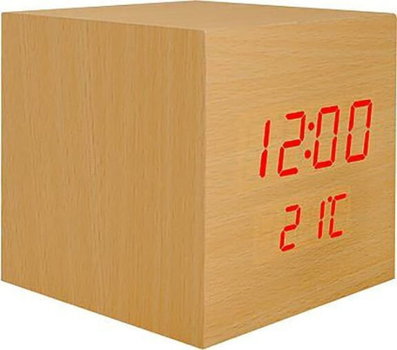 LTC radio alarm clock LED cube alarm clock with thermometer LXLTC04