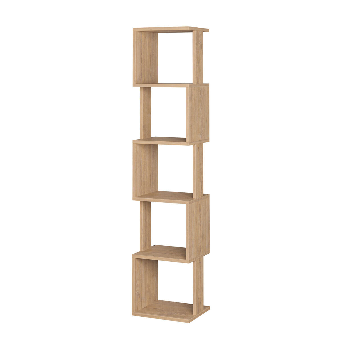 Corner Shelves Alexandra House Living Oak Wood MDP 35 x 161 x 2 cm 5 Shelves