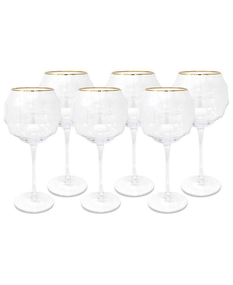 Vivience rippled Wine Glasses, Set of 6
