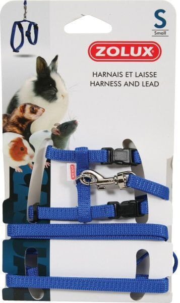 Zolux Harness and leash for rat S, blue color