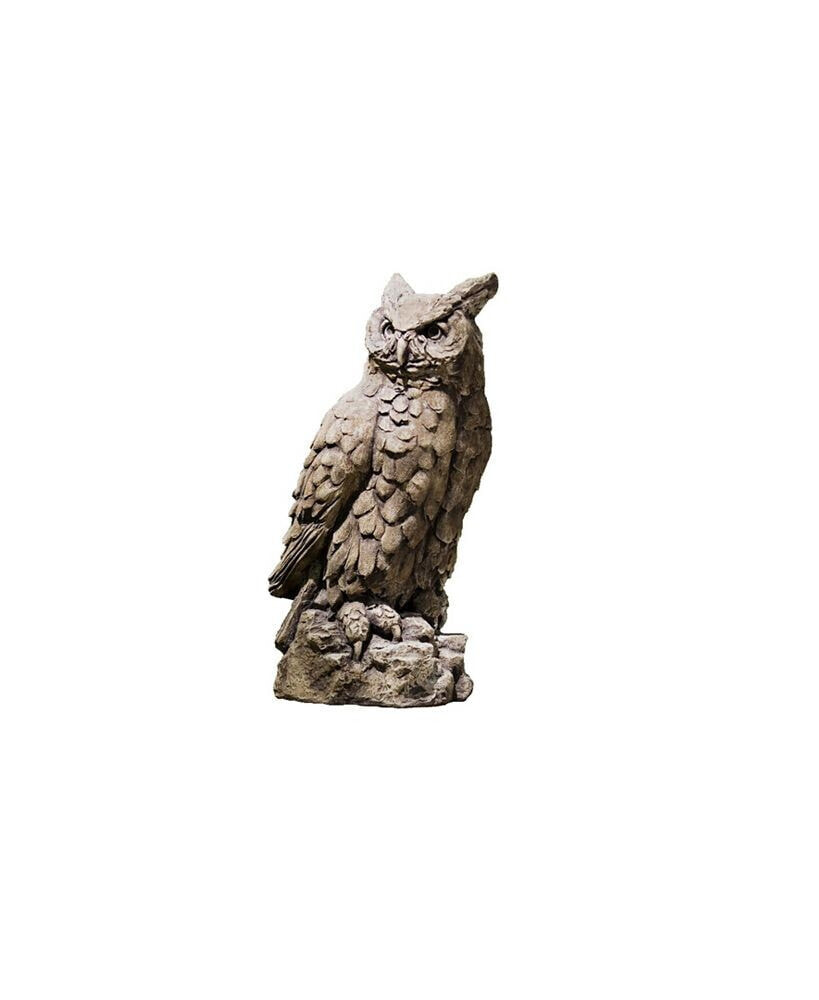 Large Horned Owl Garden Statue