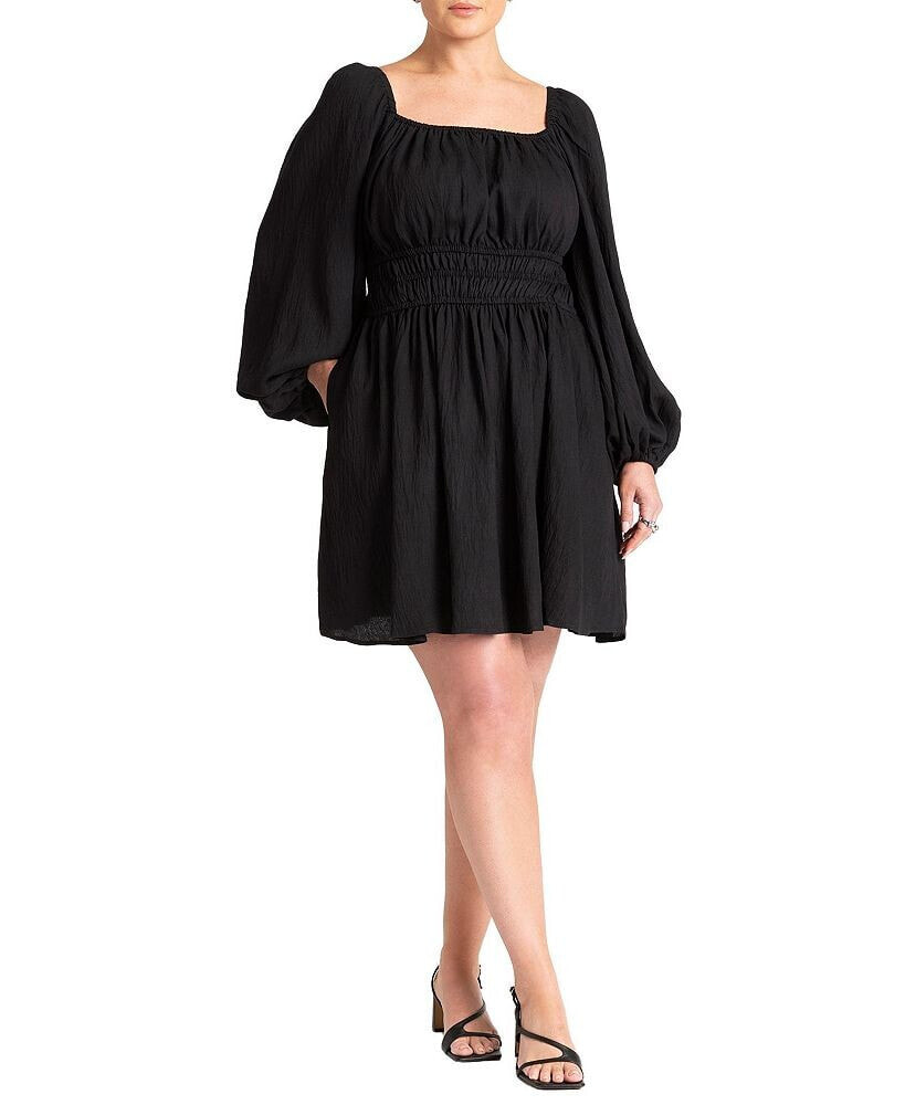 ELOQUII plus Size Mini Fit And Flare Dress