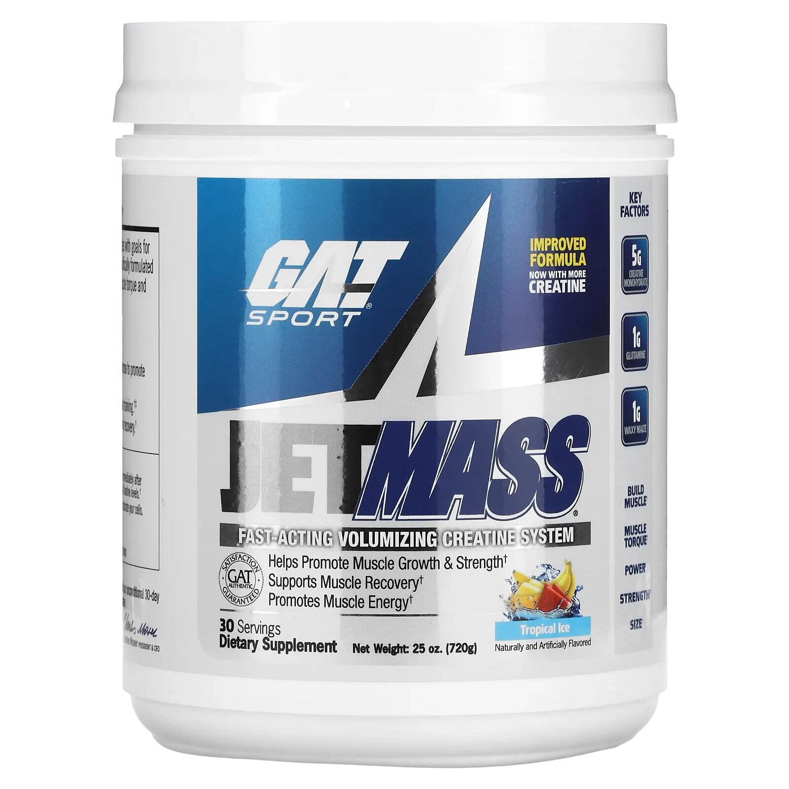 GAT, JetMASS, Fast-Acting Volumizing Creatine System, Strawberry Lemonade, 25 oz (708 g)