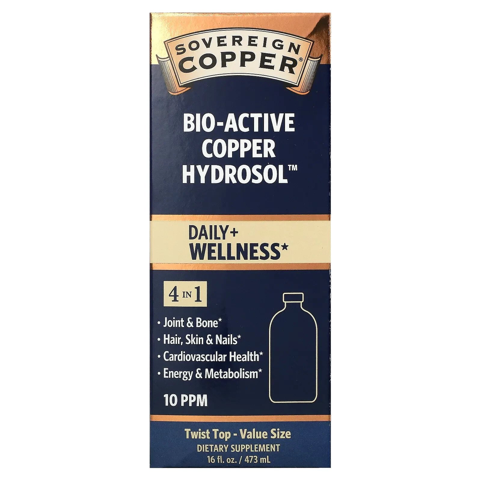 Bio-Active Copper Hydrosol™, 10 PPM, 16 fl oz (473 ml)