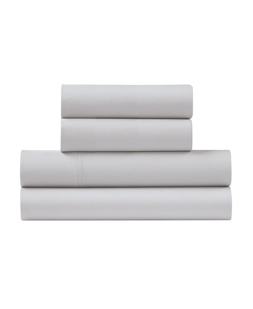 Ella Jayne 300 Thread Count Cotton Percale Deep Pocket 4 Piece Sheet Set, Twin