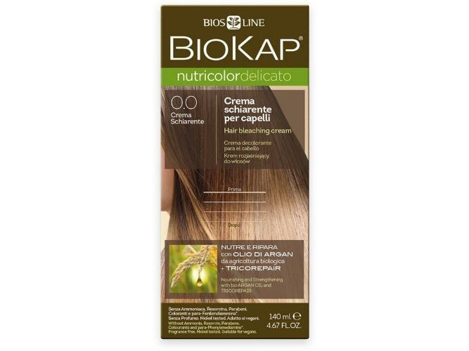 BioKap Nutricolor Delicato Hair Color 0.0 Lightener Краска для волос на растительной основе, осветлитель  140 мл