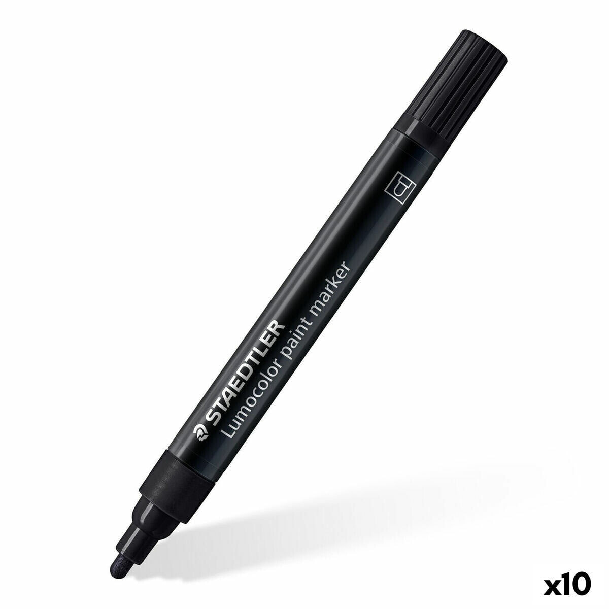 Постоянный маркер Staedtler Lumocolor Чёрный (10 штук)