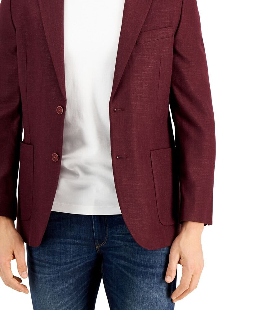 nautica red modern fit sport coat