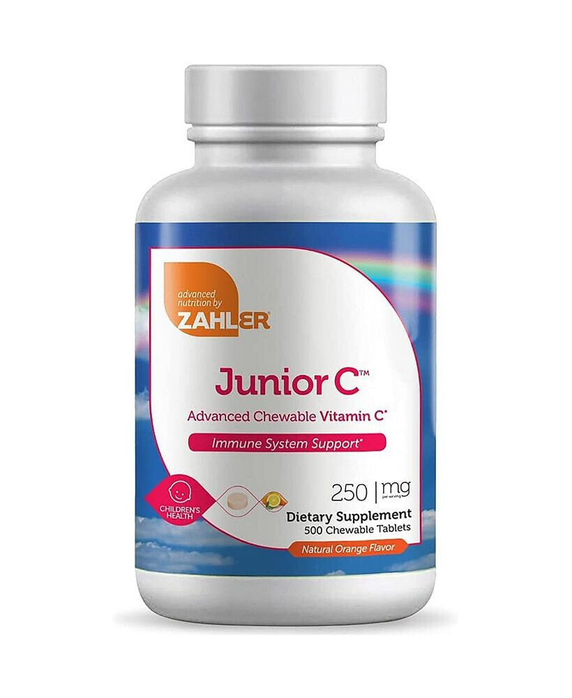 Zahler junior Vitamin C for Kids - 500 Orange Flavored Chewable Tablets
