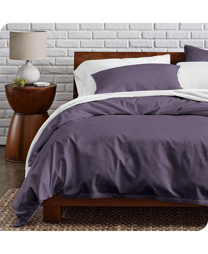 Bare Home organic Cotton Percale Duvet Cover Set King/California King