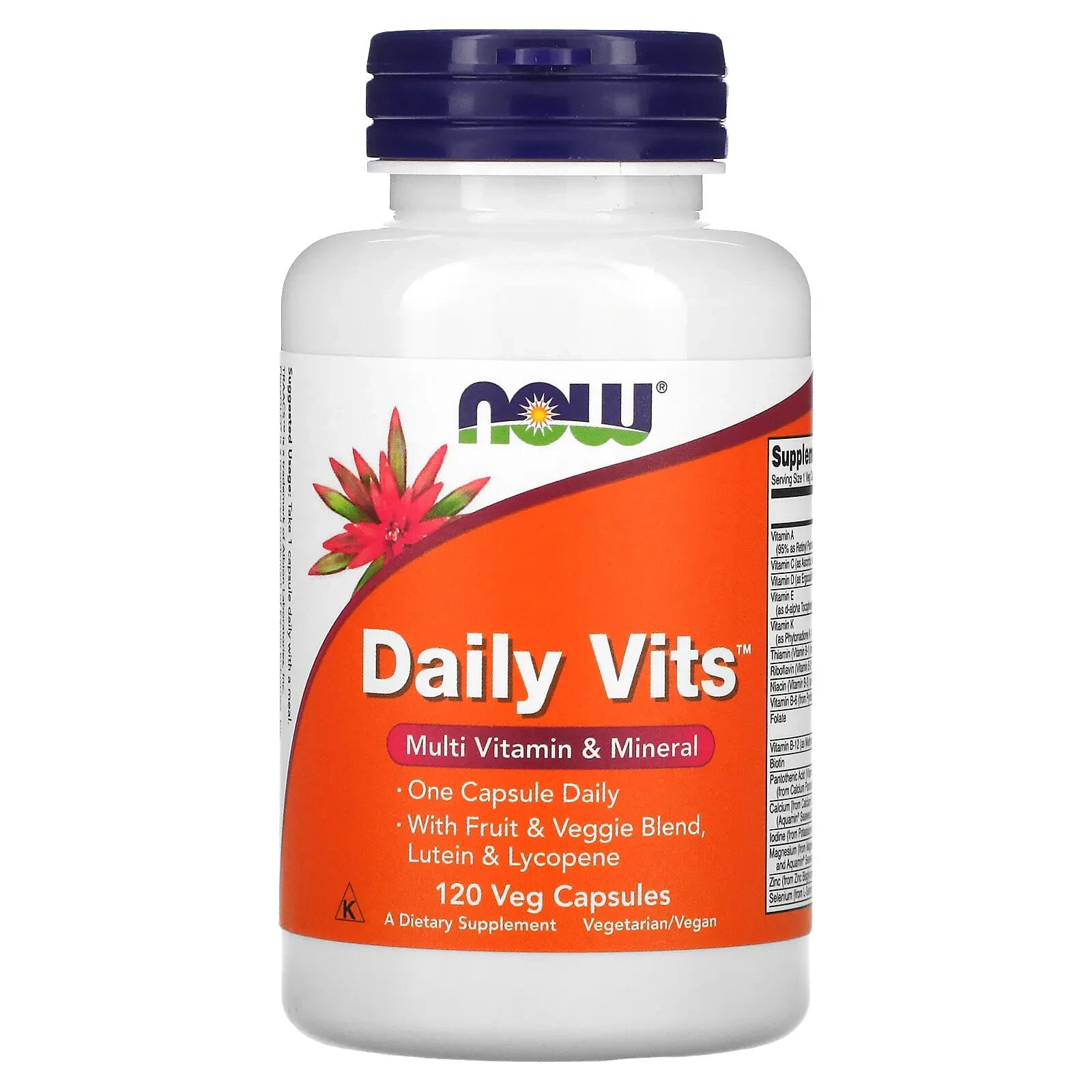 NOW Foods, Daily Vits, Multi Vitamin & Mineral, 120 Veg Capsules