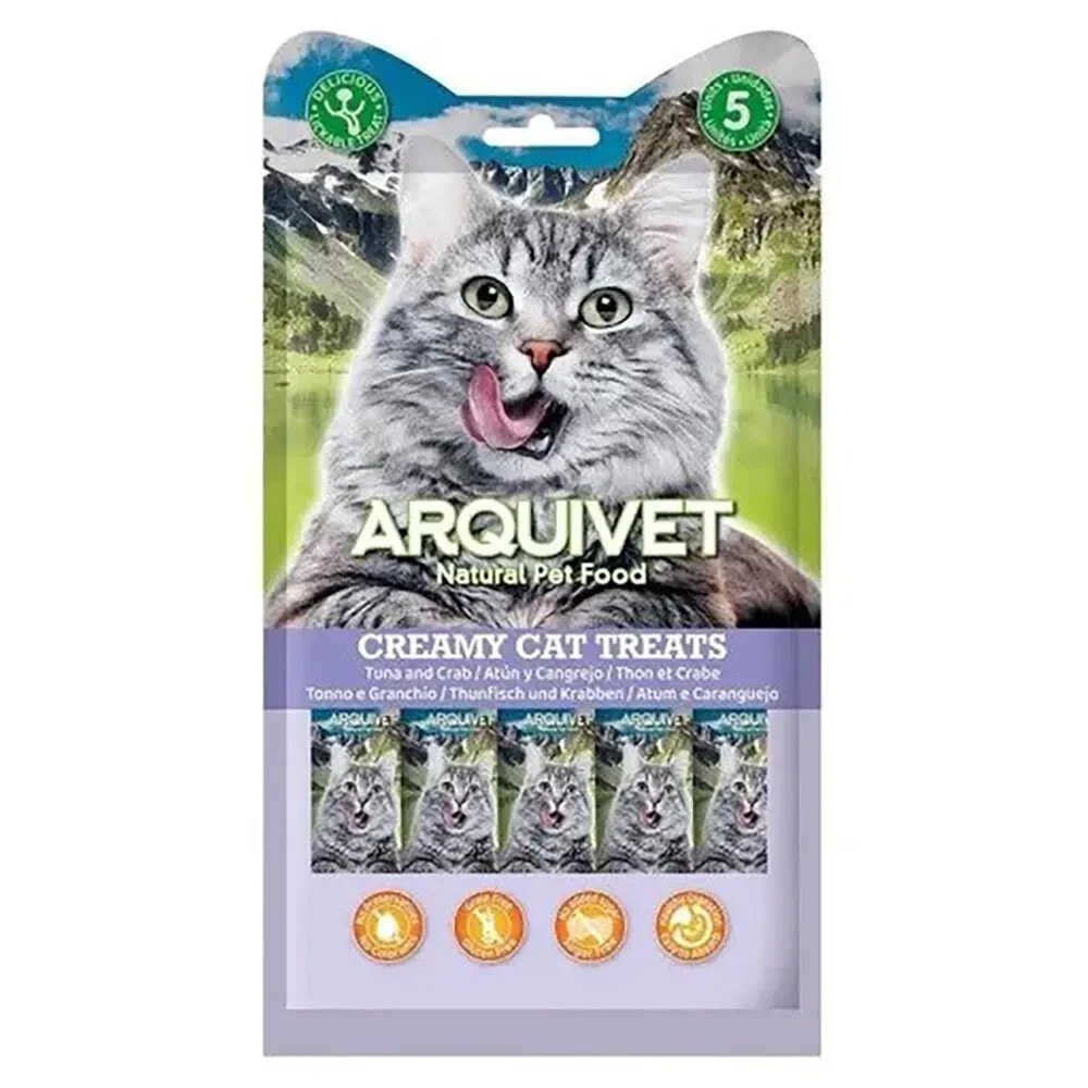 ARQUIVET Creamy snack with tuna and crab 5X14g cat treat