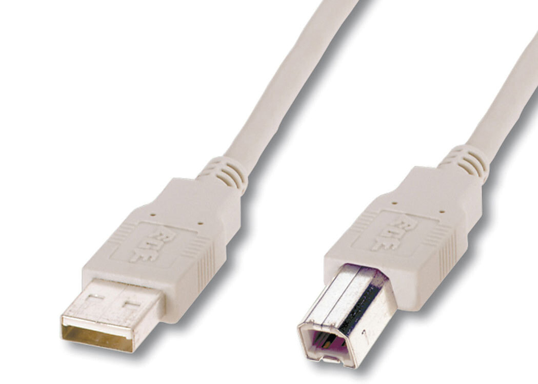 ASSMANN Electronic 1.8m USB 2.0 USB кабель 1,8 m USB A USB B Бежевый AK-300105-018-E
