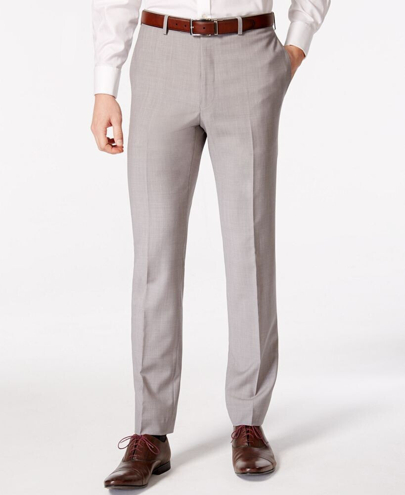 Calvin Klein men's Solid Classic-Fit Suit Pants