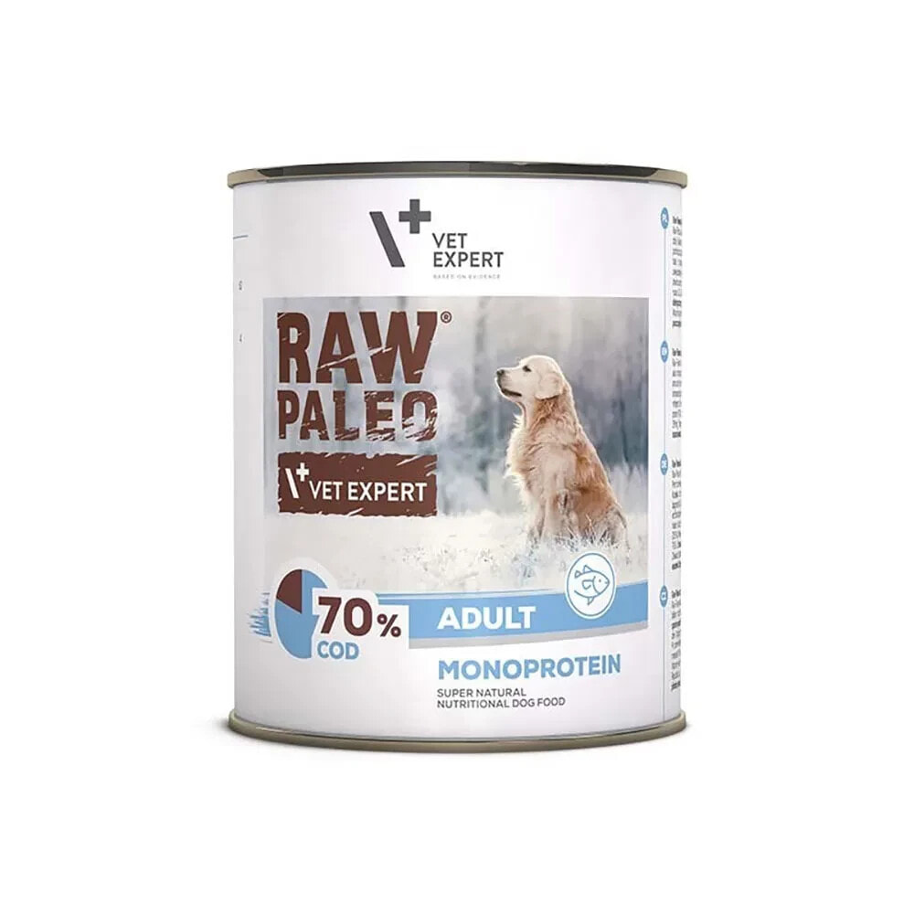 RAW PALEO Adult monoprotein cod wet dog food 800g