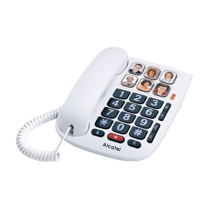Стационарные телефоны для пожилых. Стационарный телефон Alcatel. Проводной телефон Alcatel t56. Телефон Alcatel t06 White. Alcatel TMAX.