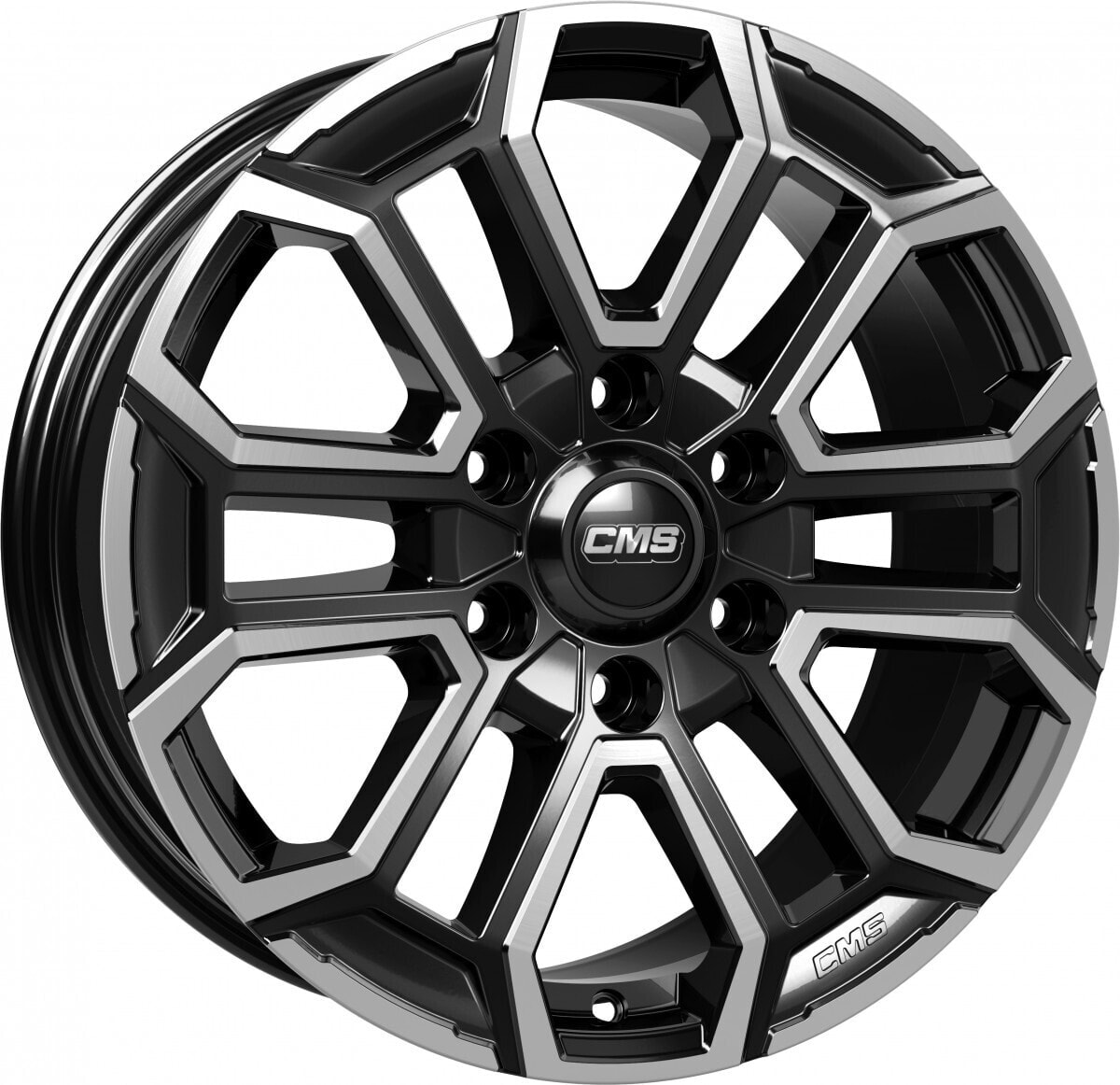 Колесный диск литой CMS C35 diamond black gloss 7.5x17 ET38 - LK6/139.7 ML67.1