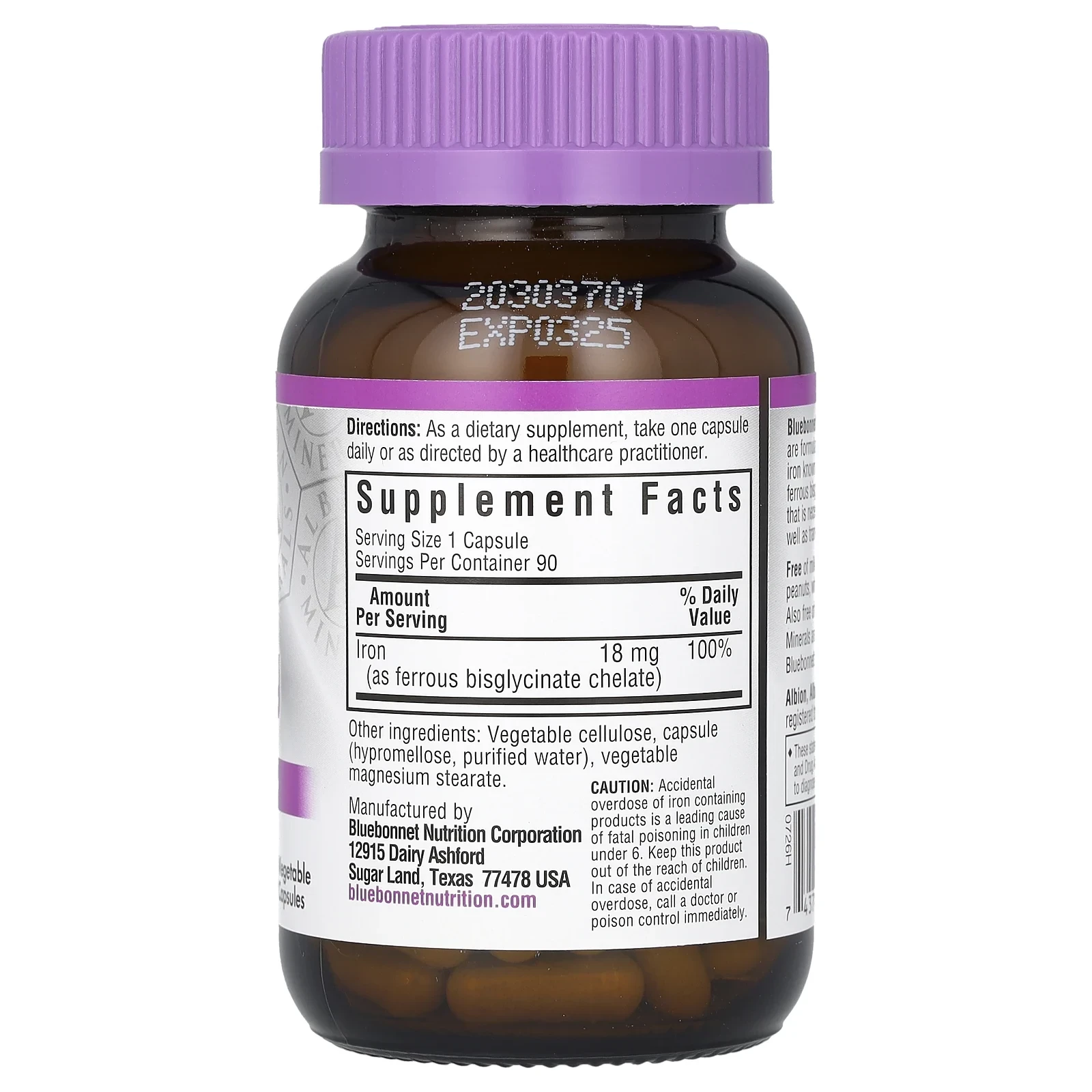 Chelated Iron, 18 mg, 90 Vegetable Capsules