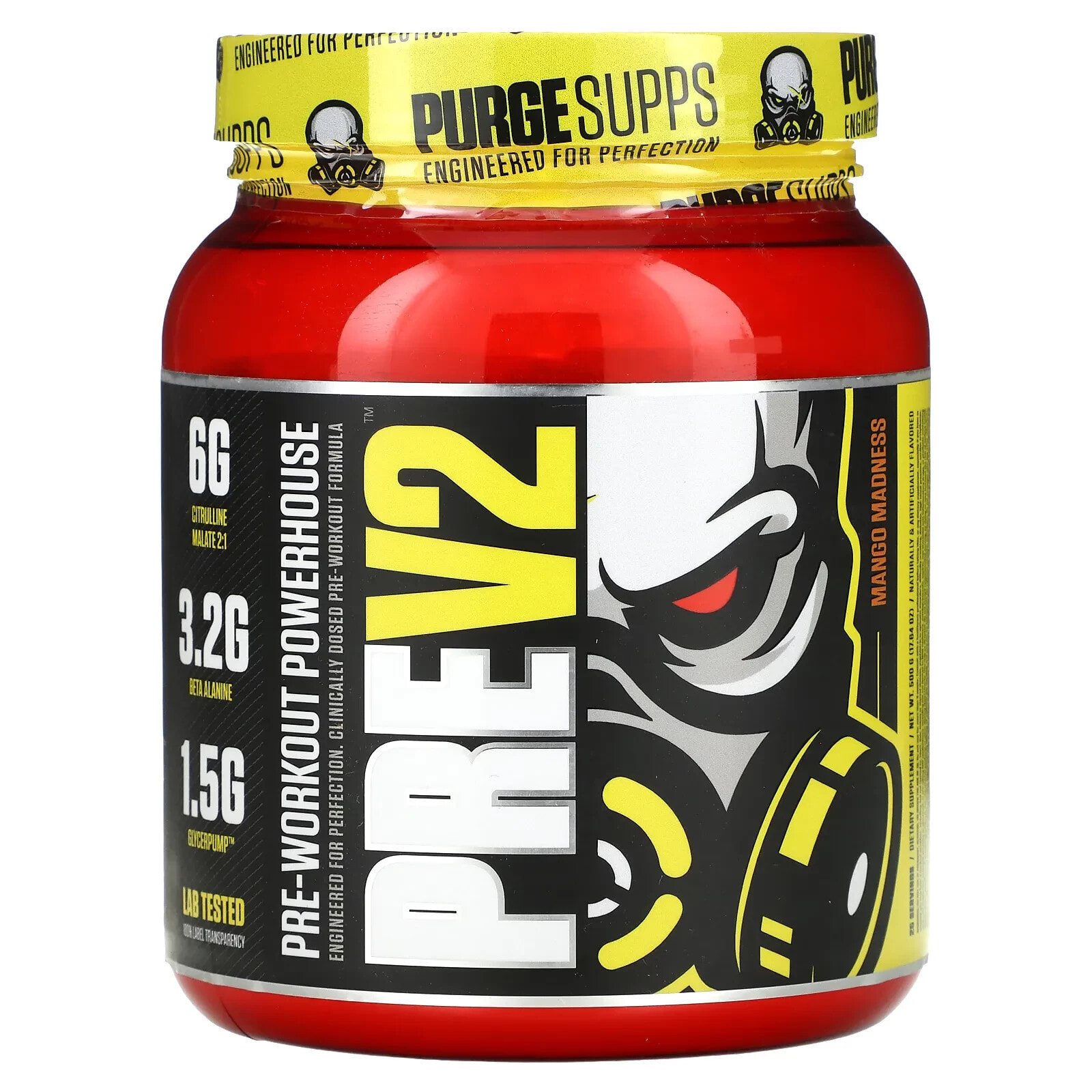 Pre V2, Pre-Workout Powerhouse, Mango Madness, 17.64 oz (500 g)