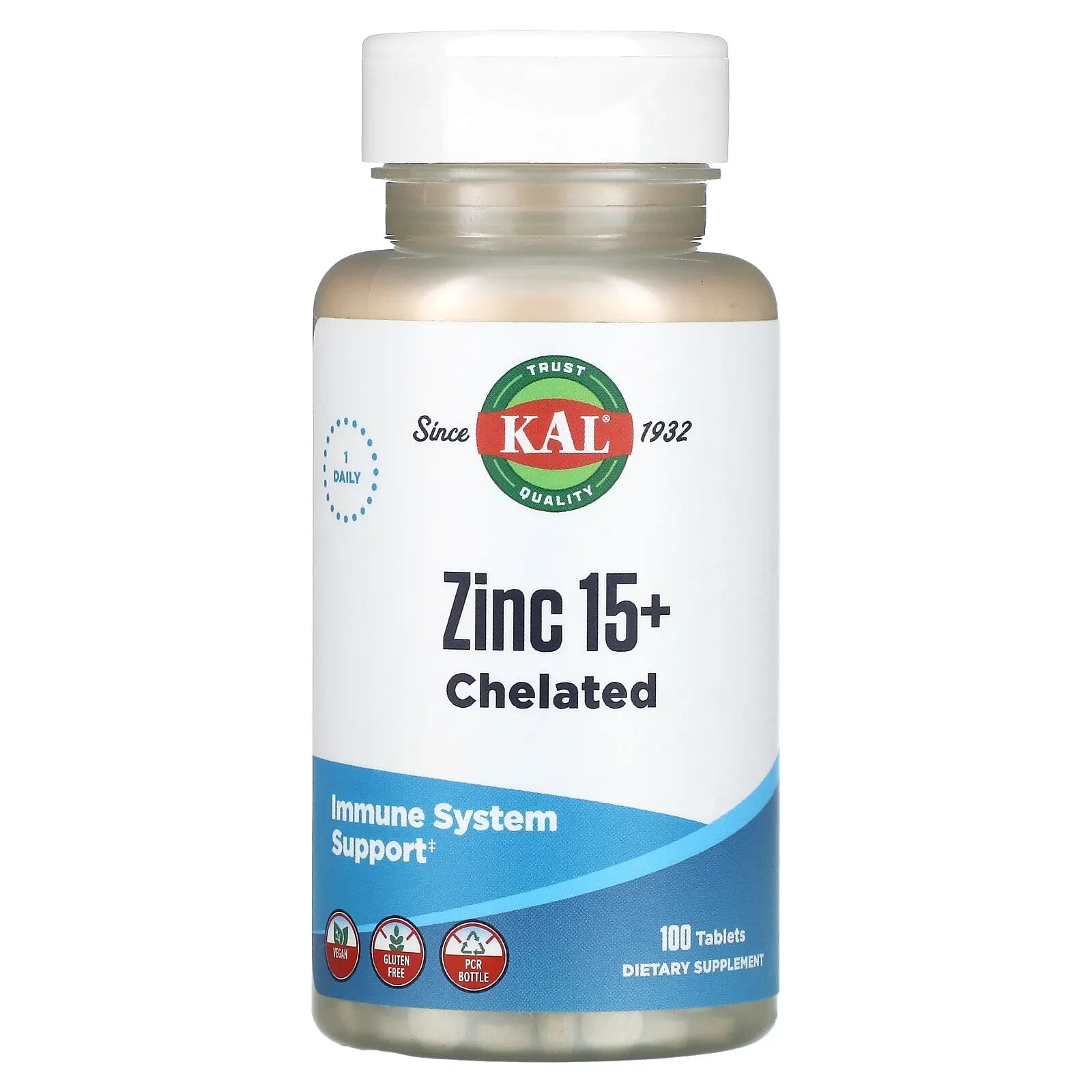 Zinc 15+ Chelated, 100 Tablets
