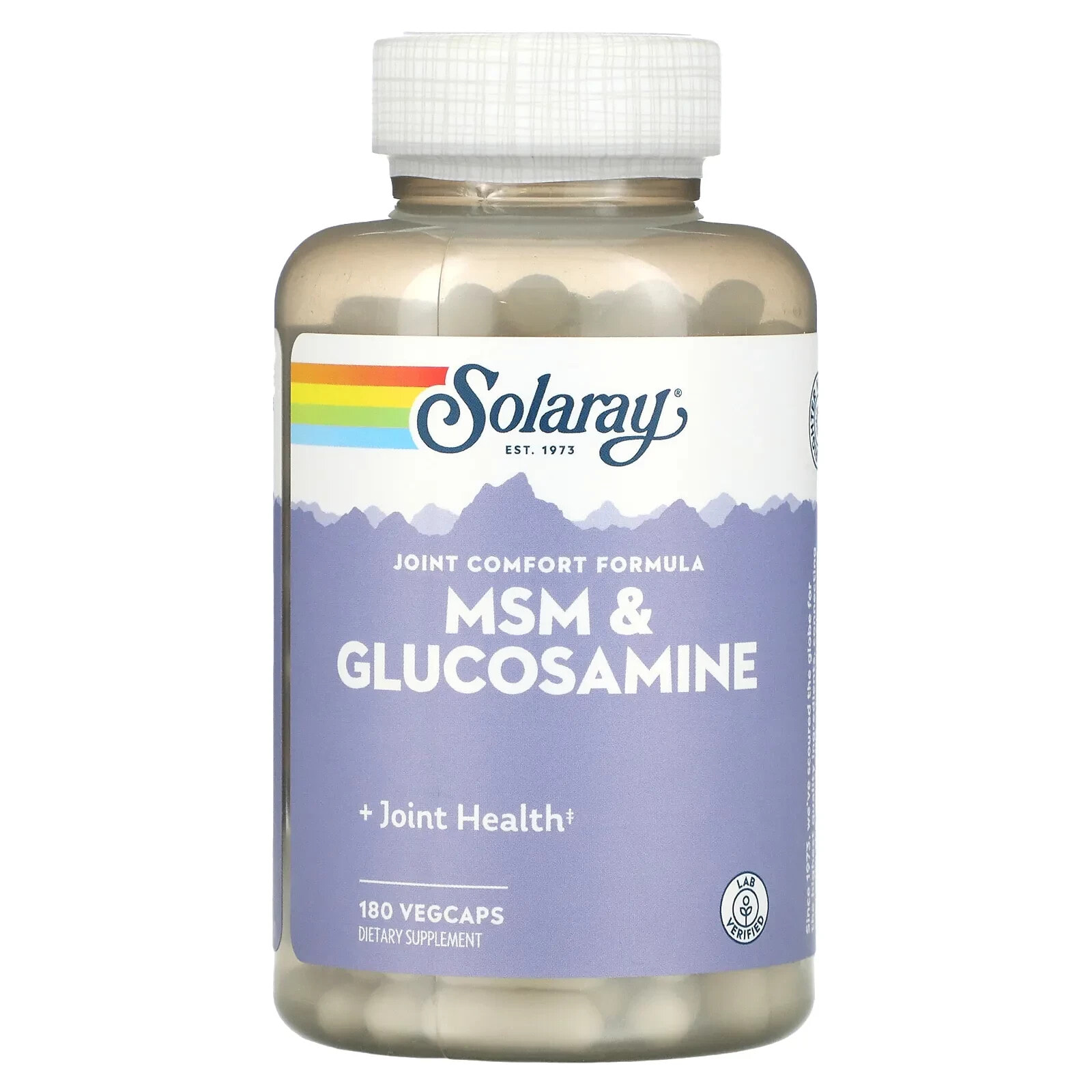 Solaray, МСМ и глюкозамин, 90 растительных капсул