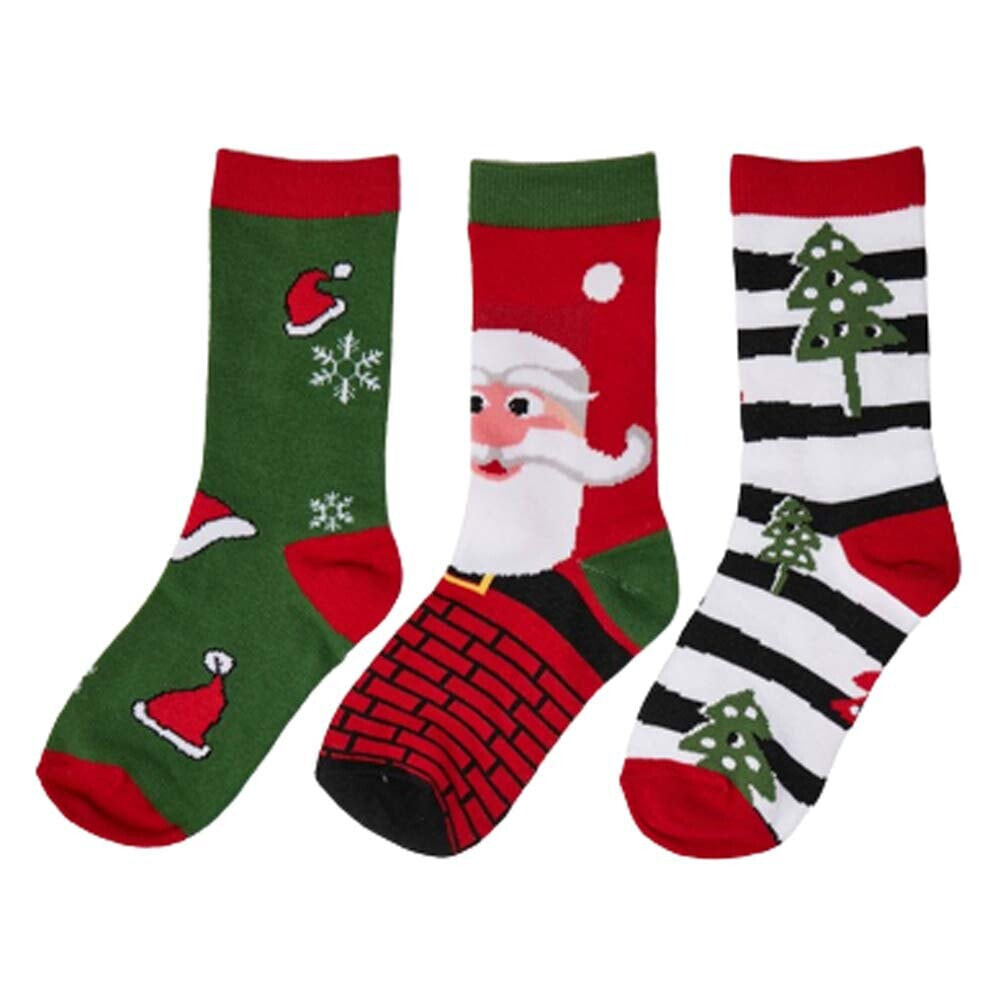 URBAN CLASSICS Stripe Santa Christmas Socks 3 Pairs