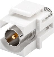 Goobay 79938 - Flat - White - Coaxial - F connector - Female - Female