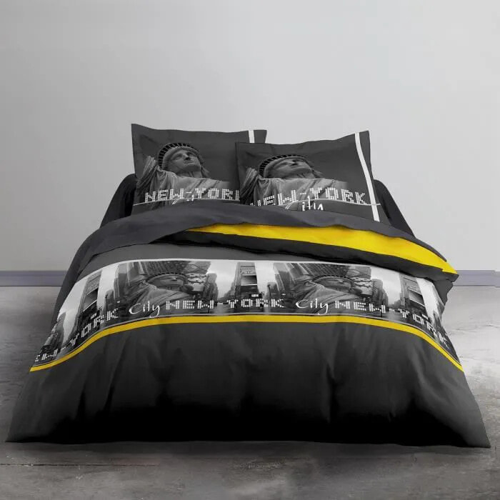 Комплект постельного белья TODAY Alex Cotton 2-Personen-Bett-Set - 220 x 240 cm - Gelber Druck